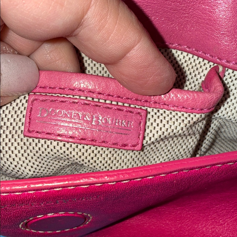 Dooney & Bourke Pink Shoulder Bag with Heart Buckle - Picture 7 of 7